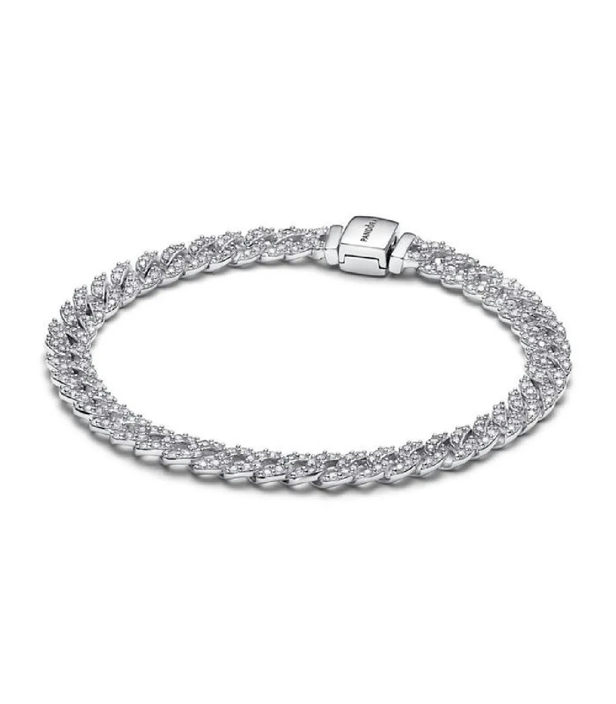 PULSERA PANDORA DE CADENA PAVé CUBAN TIMELLES  593008C01