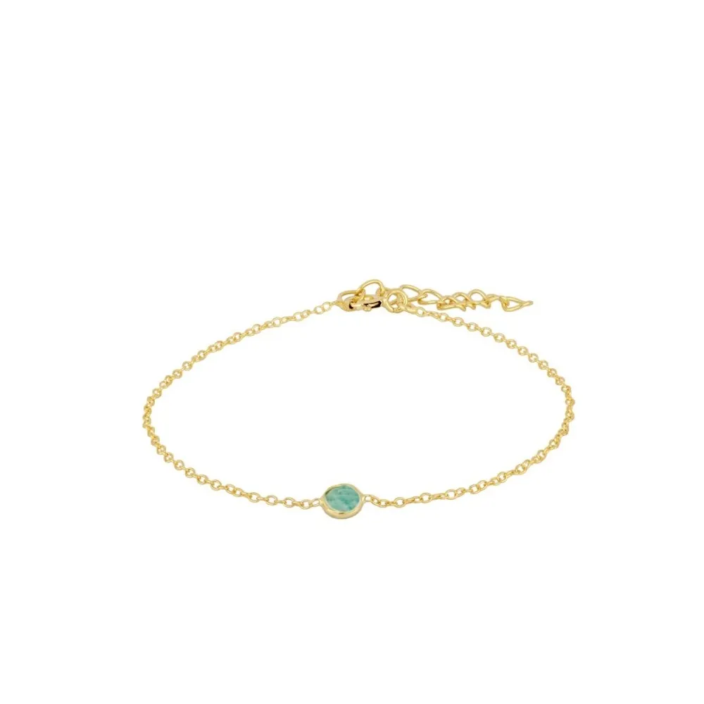 Pulsera Point Amazonita Oro