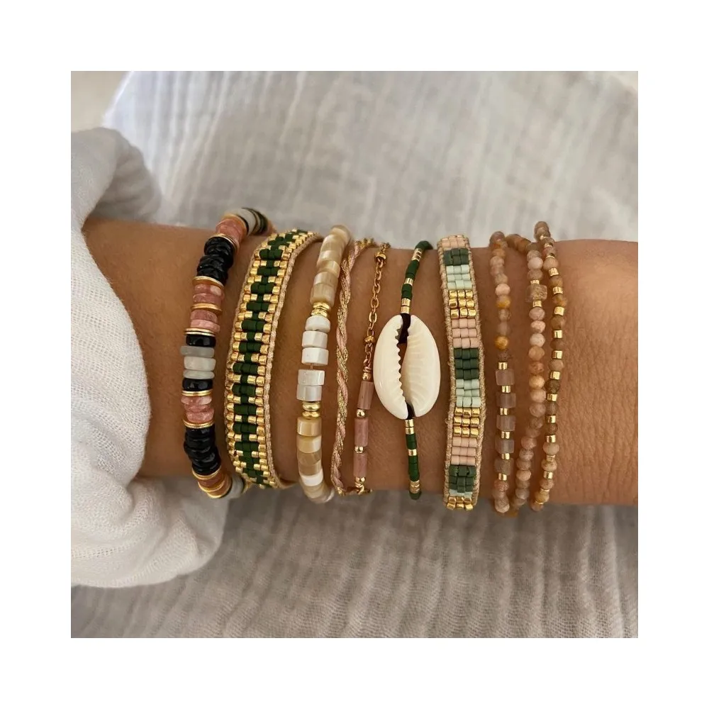 Pulsera Sofía Rodocrosita Oro