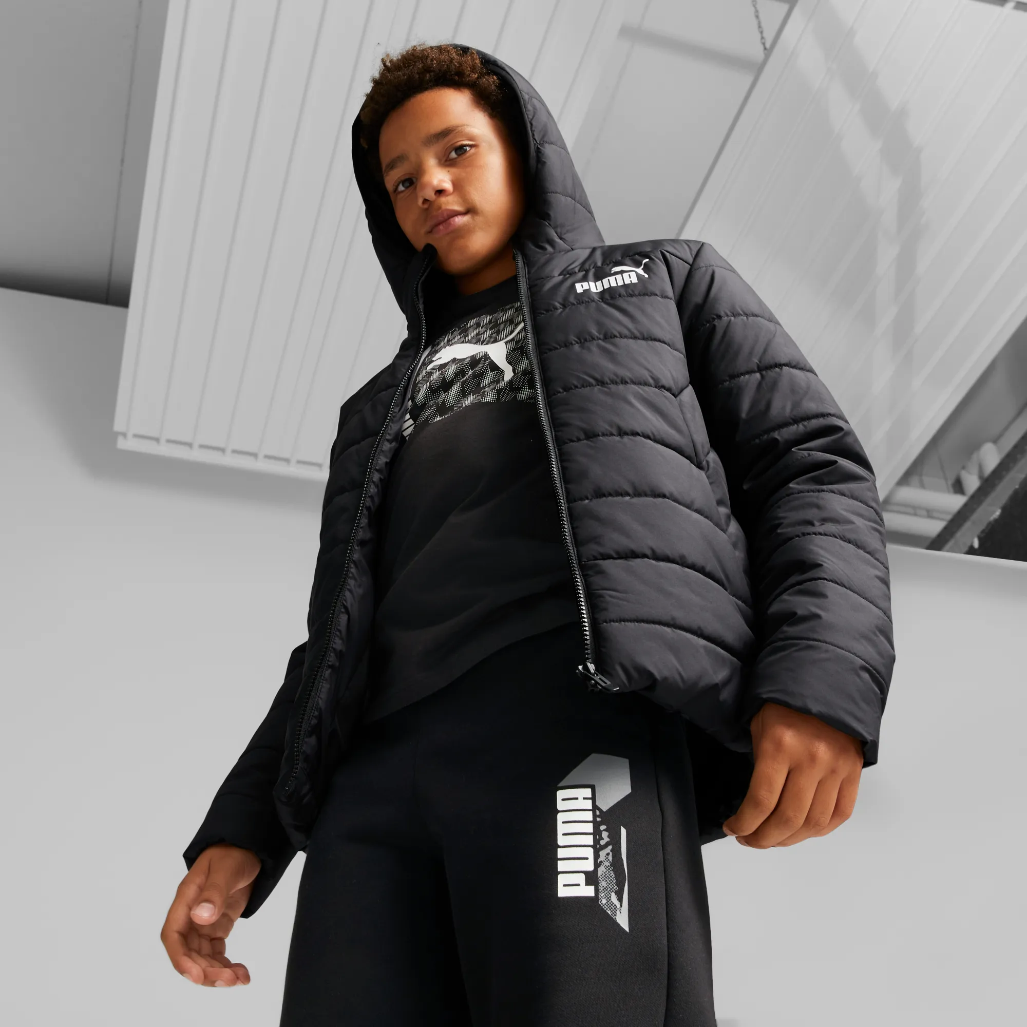 Puma Ess Hooded Padded Jacket Puma Black