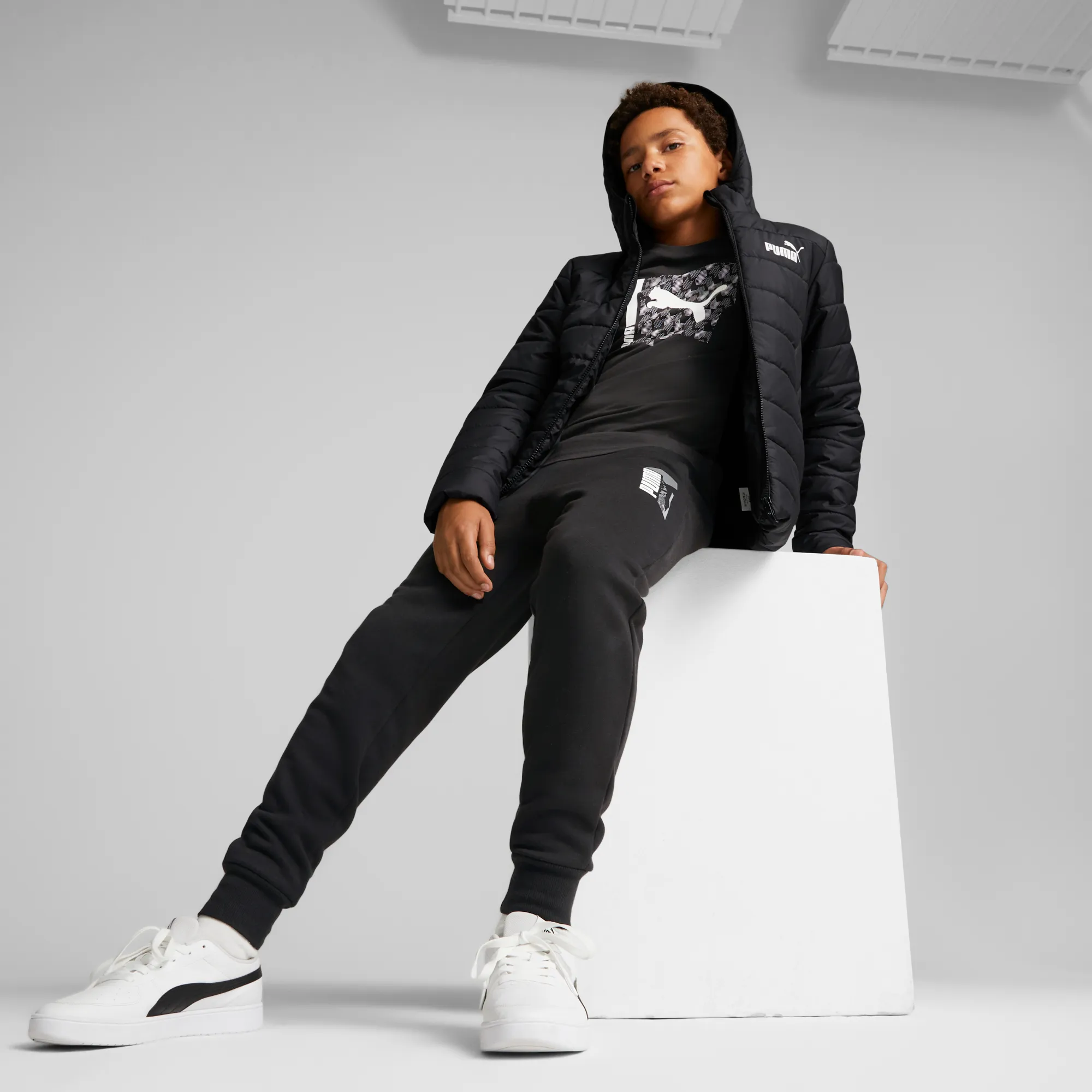 Puma Ess Hooded Padded Jacket Puma Black