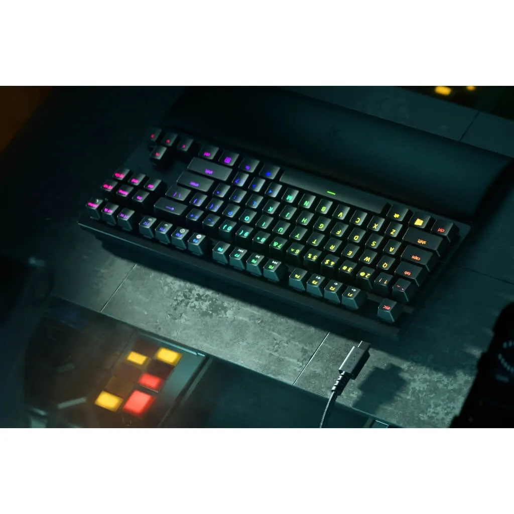 Razer Teclado Alámbrico Clicky Gaming Huntsman V2 Tenkeyless, Inglés