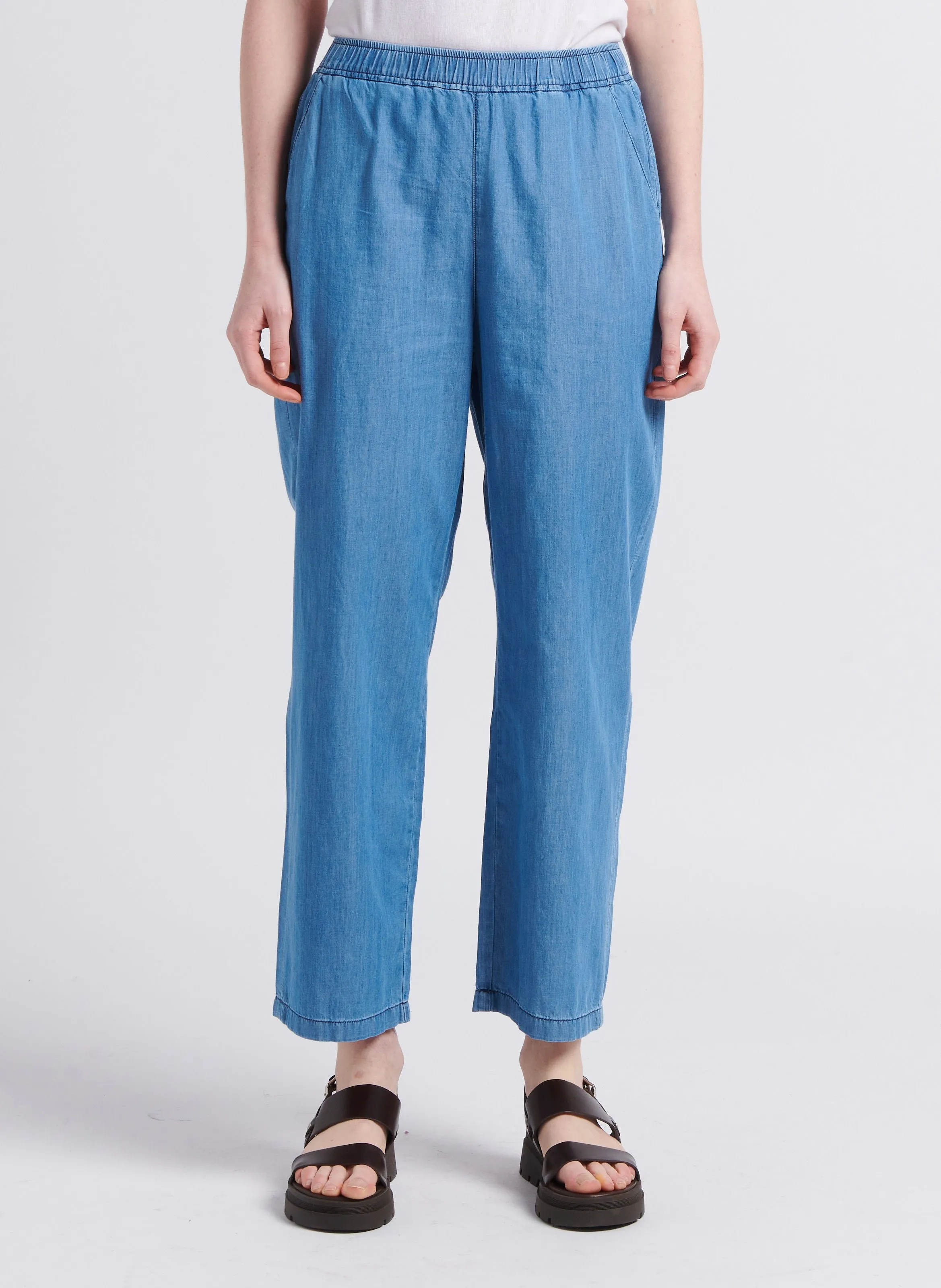 REIKO CAPRI  PANTALóN PARACAíDAS DE MEZCLA DE ALGODóN EN AZUL