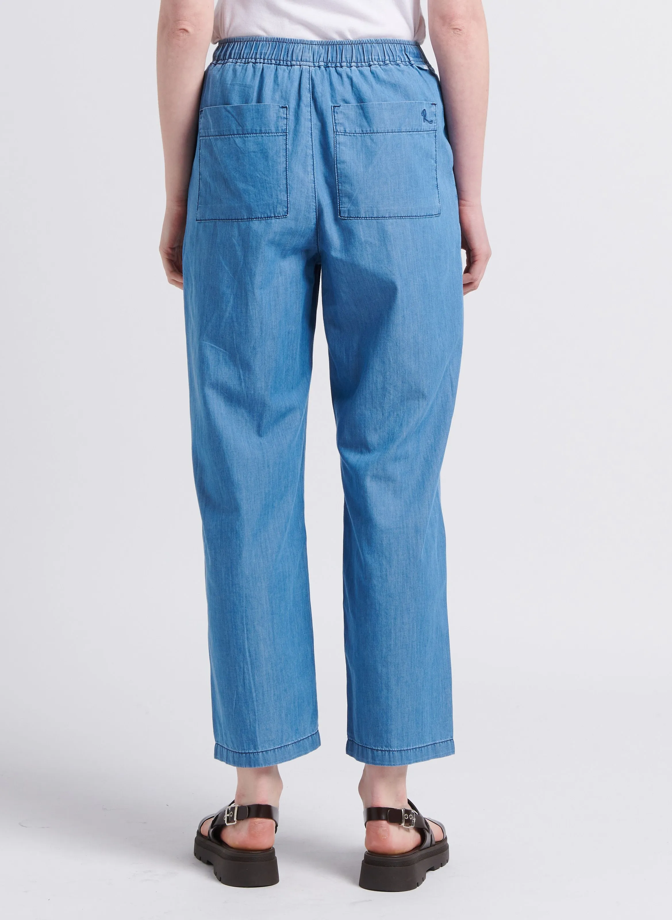 REIKO CAPRI  PANTALóN PARACAíDAS DE MEZCLA DE ALGODóN EN AZUL