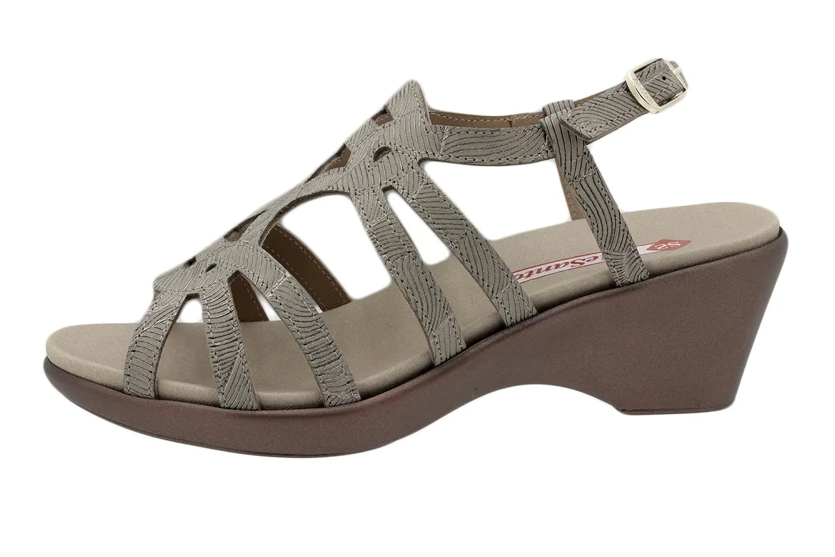 Removable Insole Sandal Mink Leather