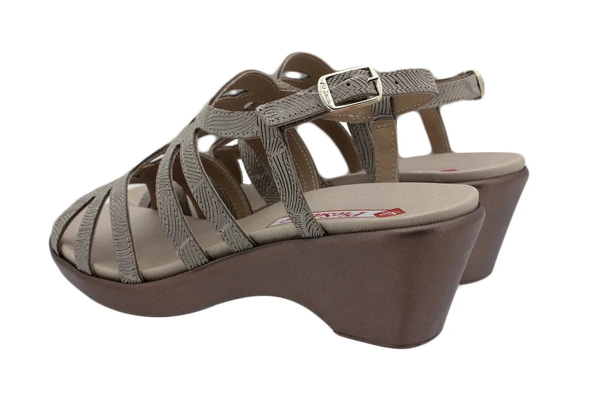 Removable Insole Sandal Mink Leather