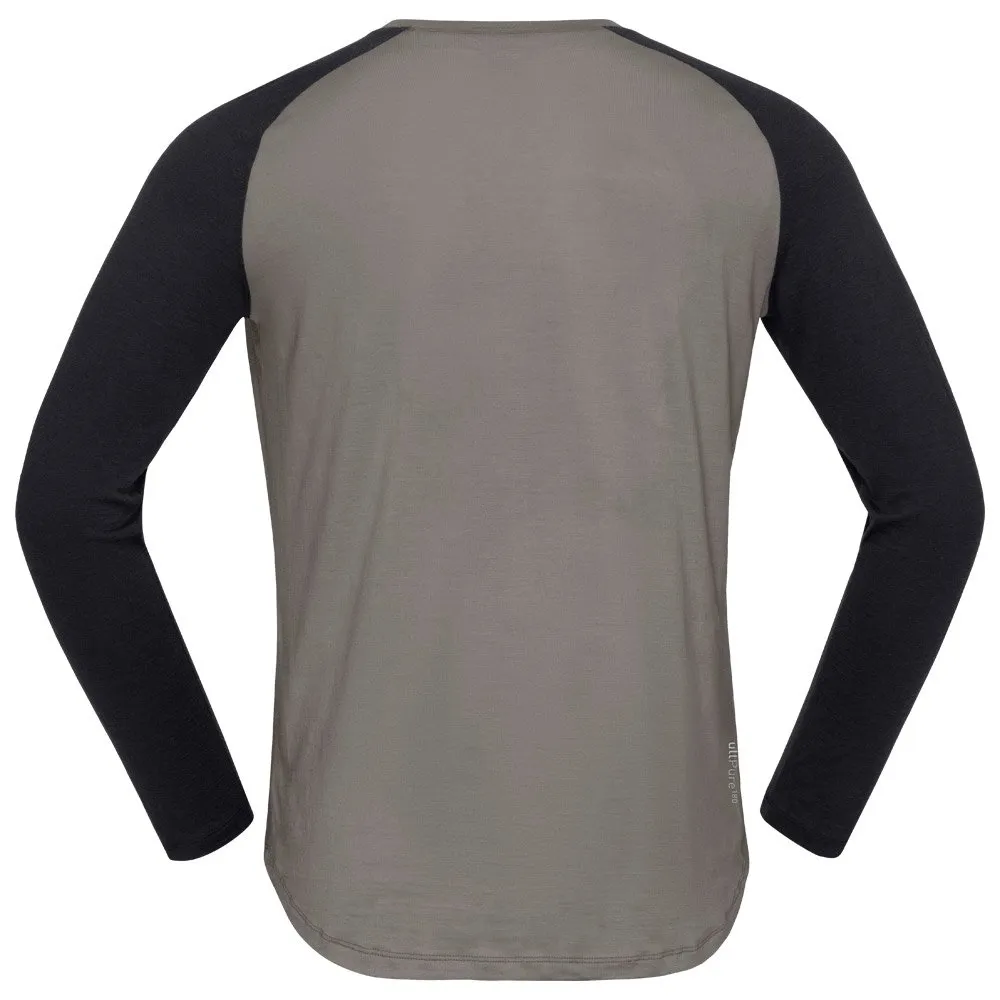 Ropa interior técnica Norrona PureUll Long Sleeve M's Castor Grey Caviar Melange