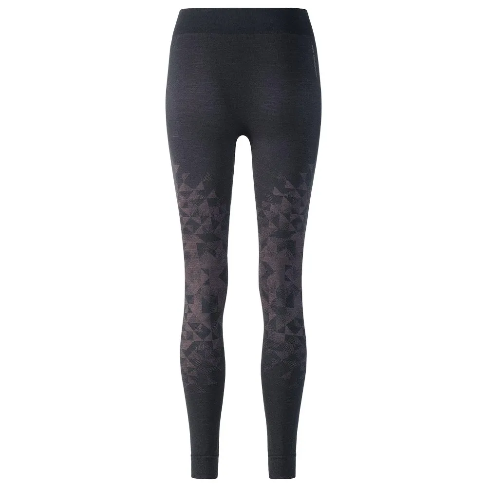Ropa interior técnica Odlo Kinship PW 200 BL Bottom Long Wmn India Ink Melange Keystyle