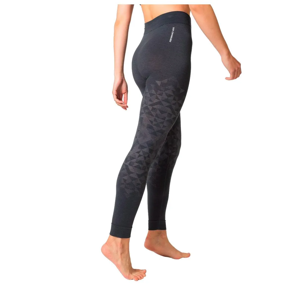 Ropa interior técnica Odlo Kinship PW 200 BL Bottom Long Wmn India Ink Melange Keystyle