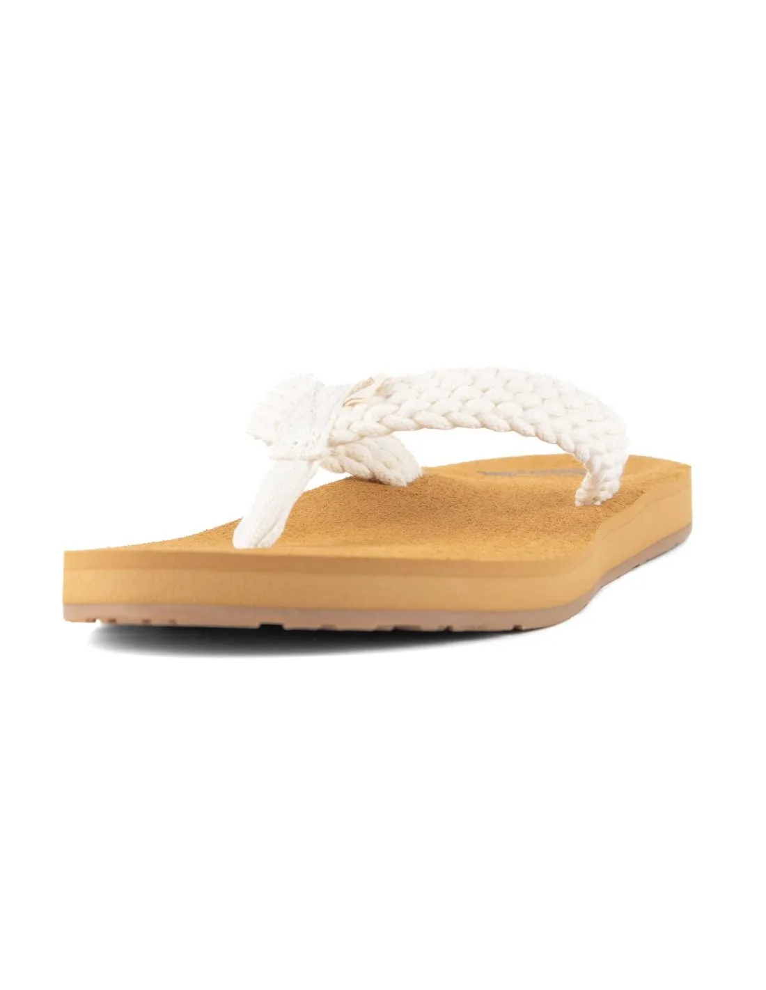ROXY  CHANCLAS BLANCO Y NATURAL PORTO IV ARJL101166 MUJER