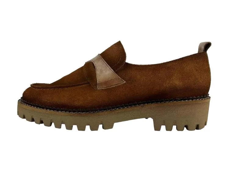 Salonissimos | Mocasines/Zapatos mujer planos piel ante Coya