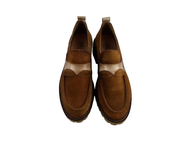 Salonissimos | Mocasines/Zapatos mujer planos piel ante Coya