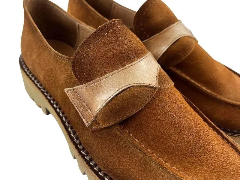 Salonissimos | Mocasines/Zapatos mujer planos piel ante Coya