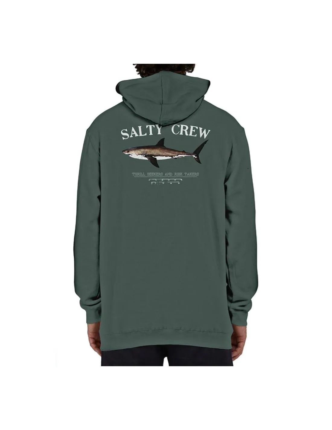 SALTY CREW BRUCE VINTAGE ZIP FLEECE PIGMENT MOSS
