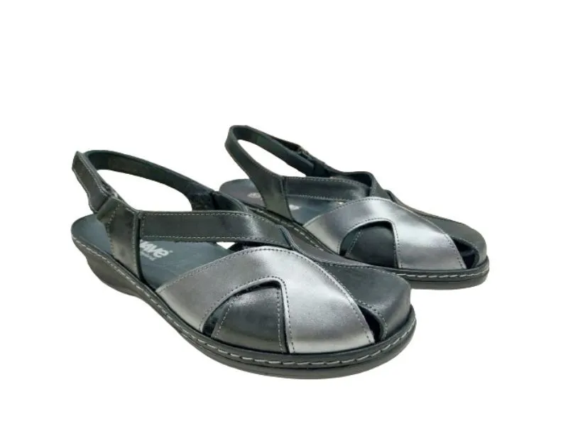 SANDALIA CANGREJERA SUAVE BY LEYLAND EN COLOR NEGRO 3032