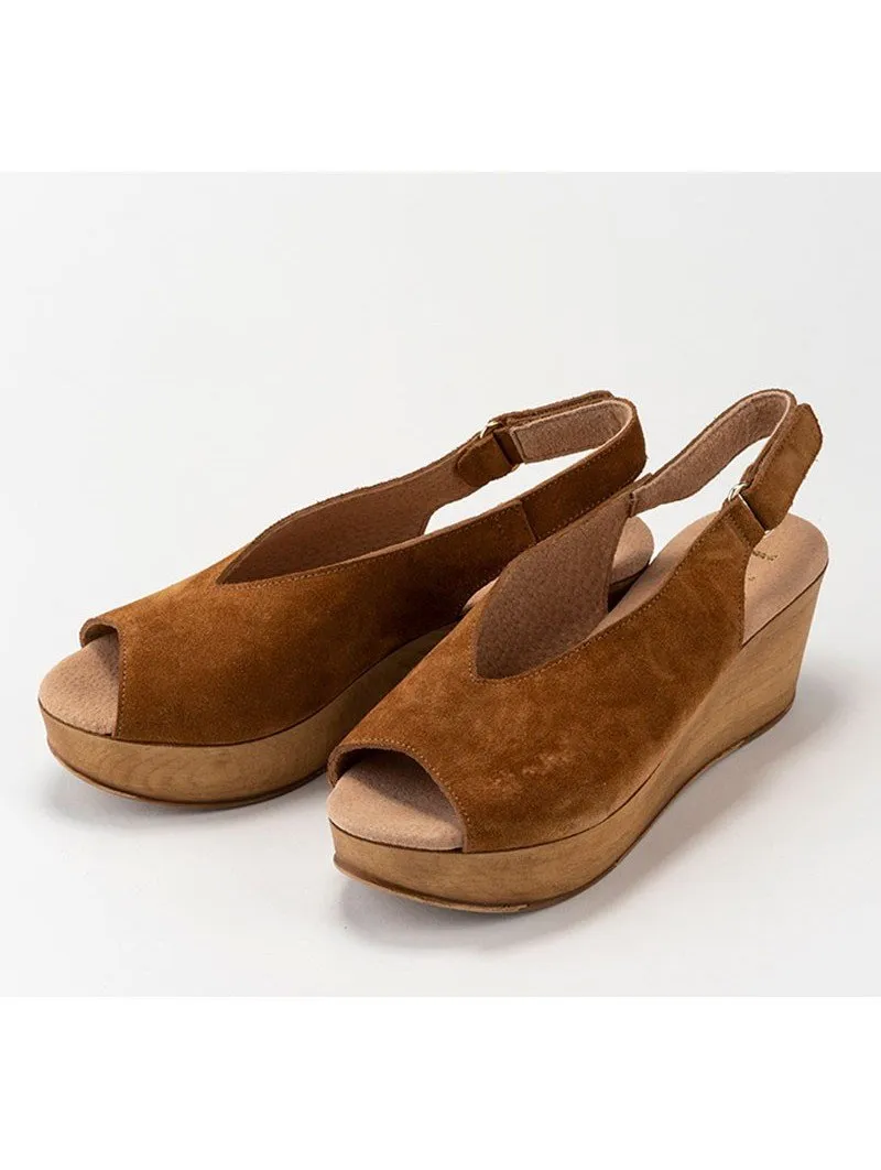 SANDALIA CON PLATAFORMA LINCE BY GIANNI ZENNA 90516 CUERO