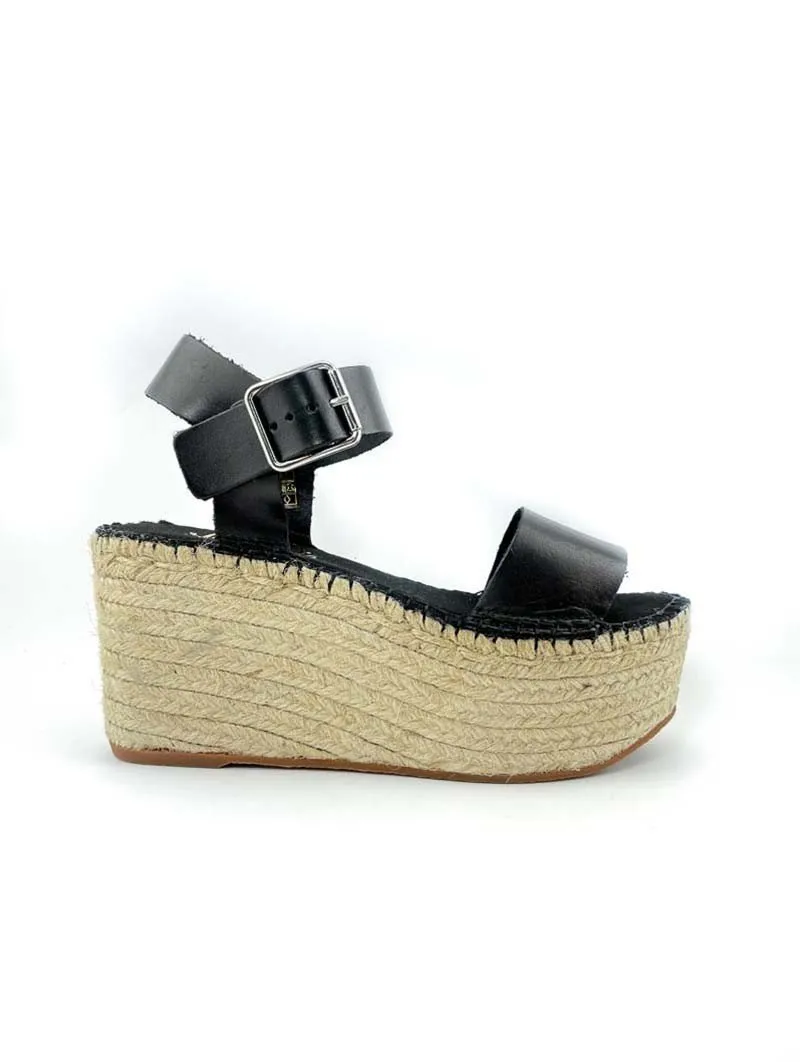 Sandalia con Plataforma Vidorreta 39600 Negro