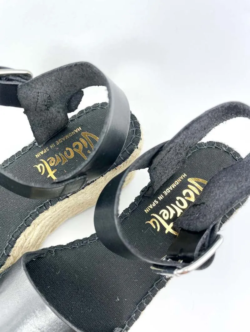 Sandalia con Plataforma Vidorreta 39600 Negro