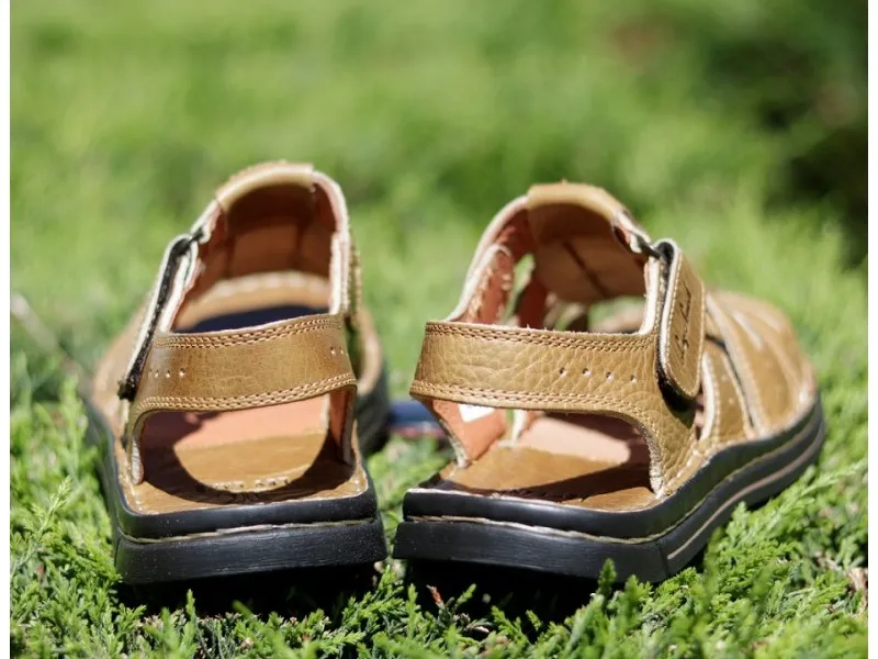 SANDALIA DE PIEL 10202 SUAVE BY LEYLAND EN COLOR CAMEL