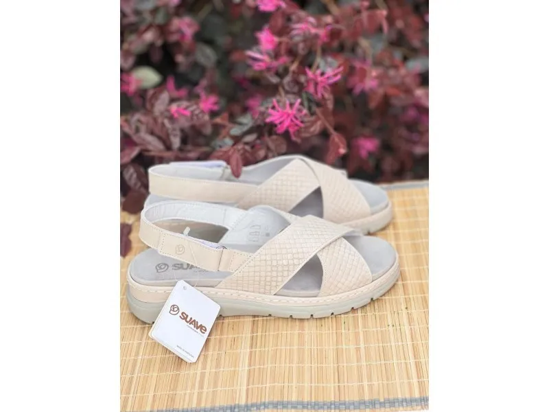 SANDALIA DE PIEL 3355 SUAVE BY LEYLAND EN COLOR BEIGE
