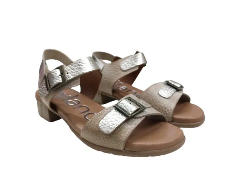 SANDALIA DE TACÓN EN PIEL LEYLAND BEIGE 5605