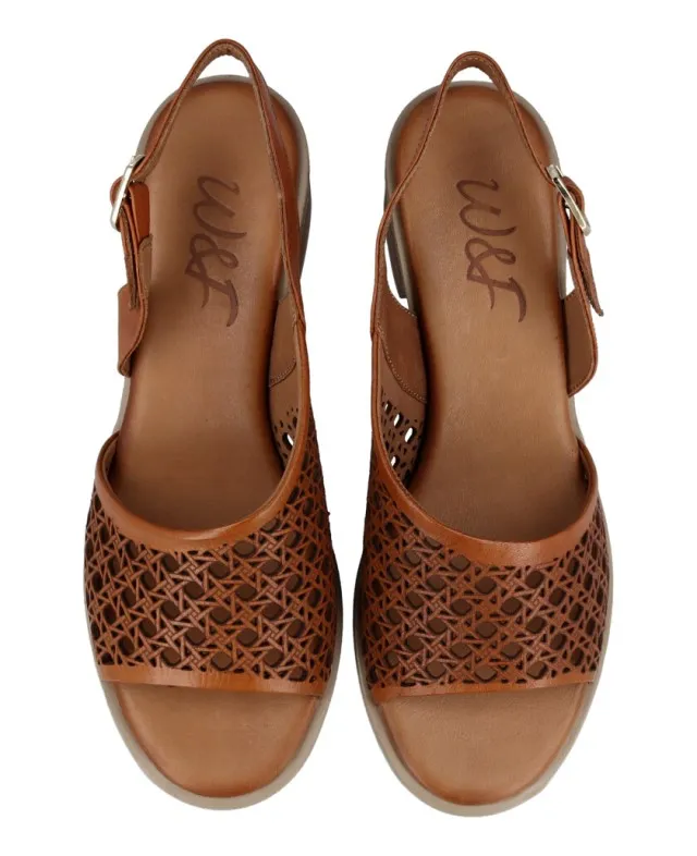 SANDALIA PIEL TROQUELADA W&F JAIPUR E212161 A4