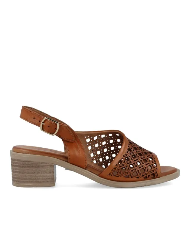 SANDALIA PIEL TROQUELADA W&F JAIPUR E212161 A4