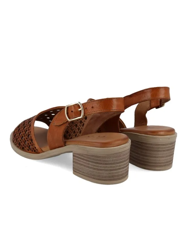 SANDALIA PIEL TROQUELADA W&F JAIPUR E212161 A4