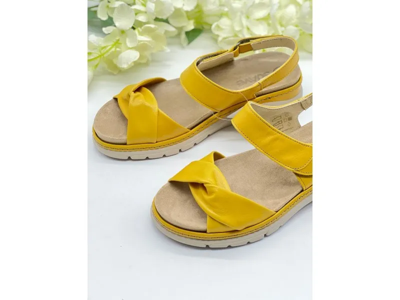 SANDALIA PISO BIO DE PIEL 3365 SUAVE BY LEYLAND EN COLOR BEIGE O AMARILLO
