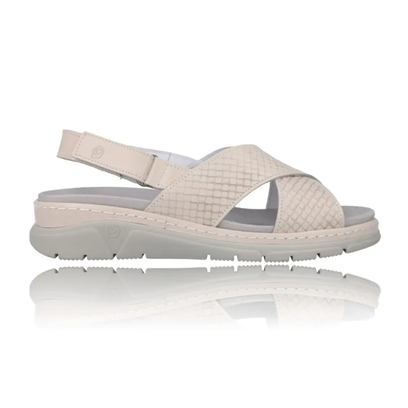SANDALIAS CON CUñA PARA MUJER SUAVE 3355  PLANTILLA EXTRAíBLE