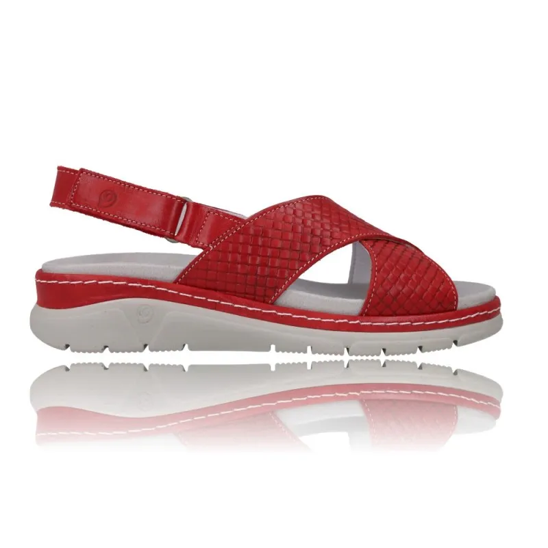 SANDALIAS CON CUñA PARA MUJER SUAVE 3355  PLANTILLA EXTRAíBLE