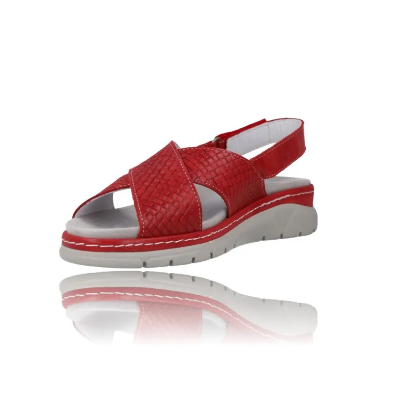 SANDALIAS CON CUñA PARA MUJER SUAVE 3355  PLANTILLA EXTRAíBLE
