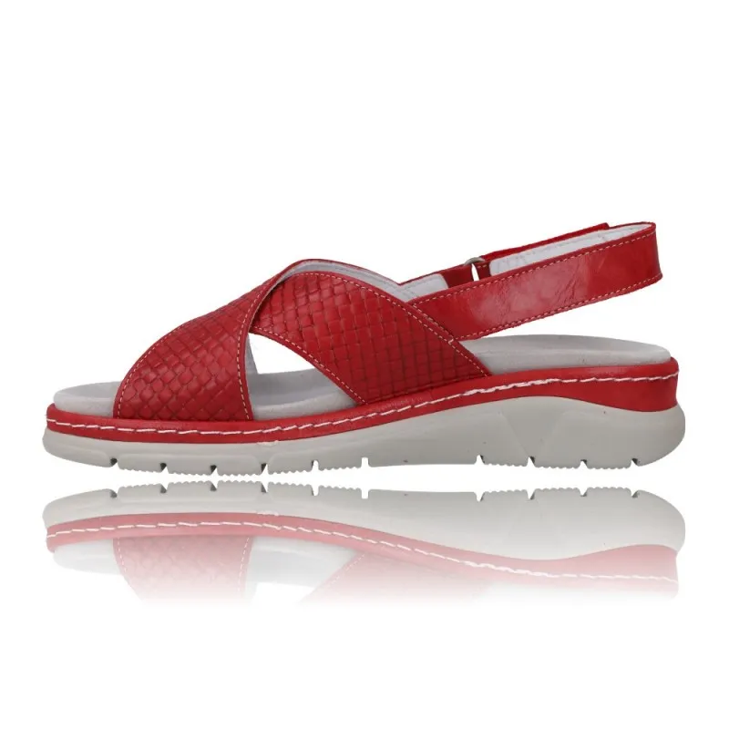 SANDALIAS CON CUñA PARA MUJER SUAVE 3355  PLANTILLA EXTRAíBLE