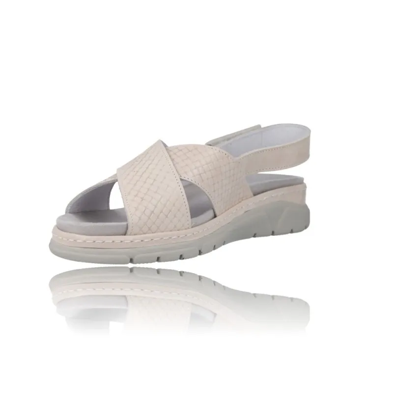 SANDALIAS CON CUñA PARA MUJER SUAVE 3355  PLANTILLA EXTRAíBLE