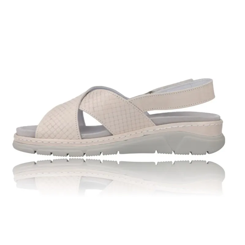 SANDALIAS CON CUñA PARA MUJER SUAVE 3355  PLANTILLA EXTRAíBLE