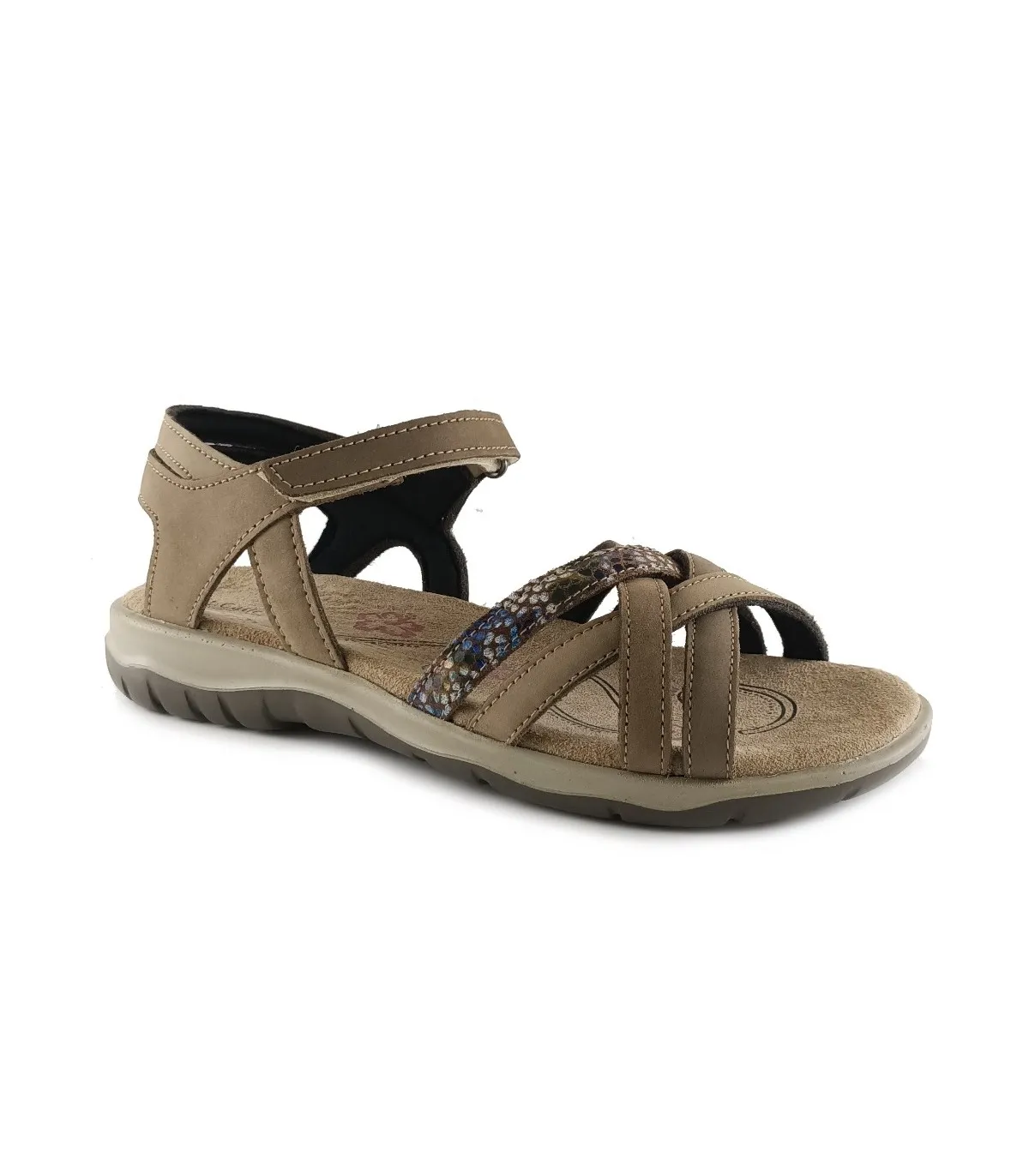 Sandalias de confort para mujer en color beige