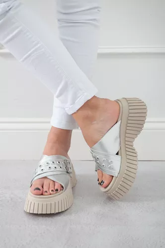 SANDALIAS DE DAMA VERANO PLATAFORMA MODA ECO CUERO ART800