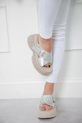 SANDALIAS DE DAMA VERANO PLATAFORMA MODA ECO CUERO ART800