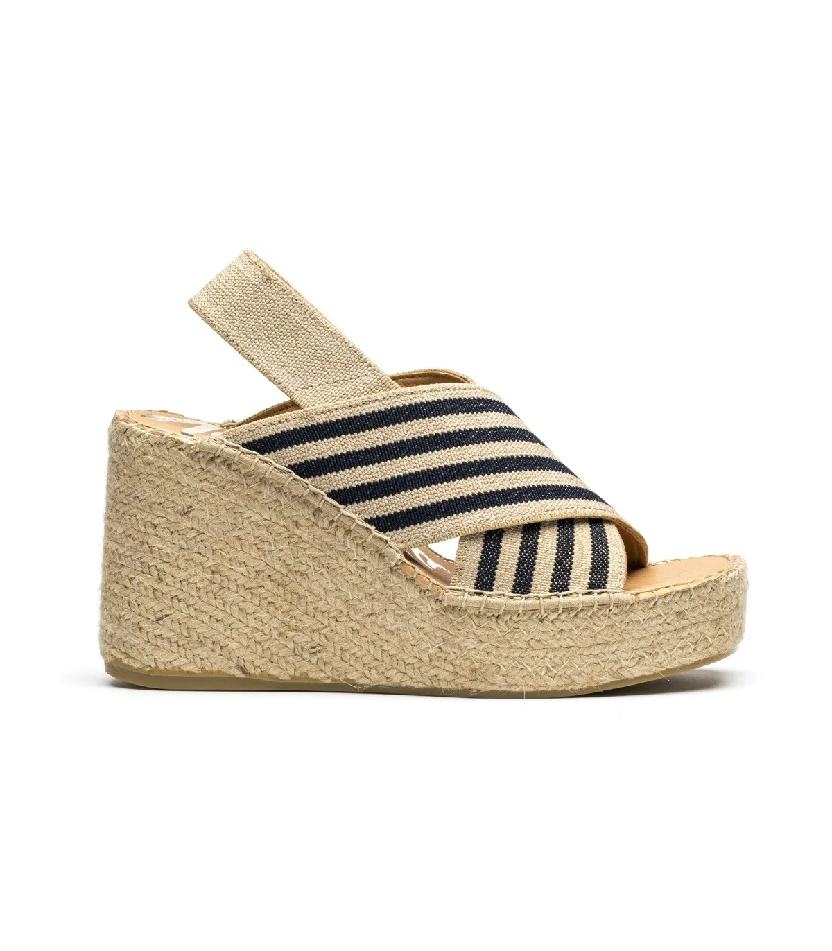 Sandalias de tiras cruzadas en color azul