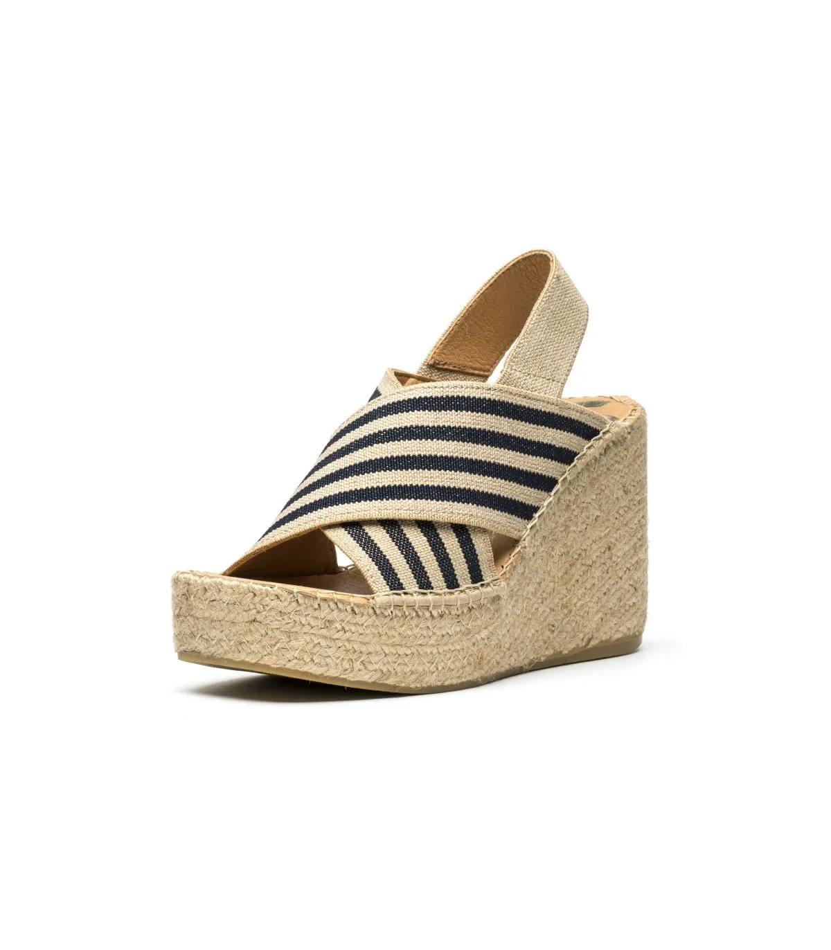 Sandalias de tiras cruzadas en color azul