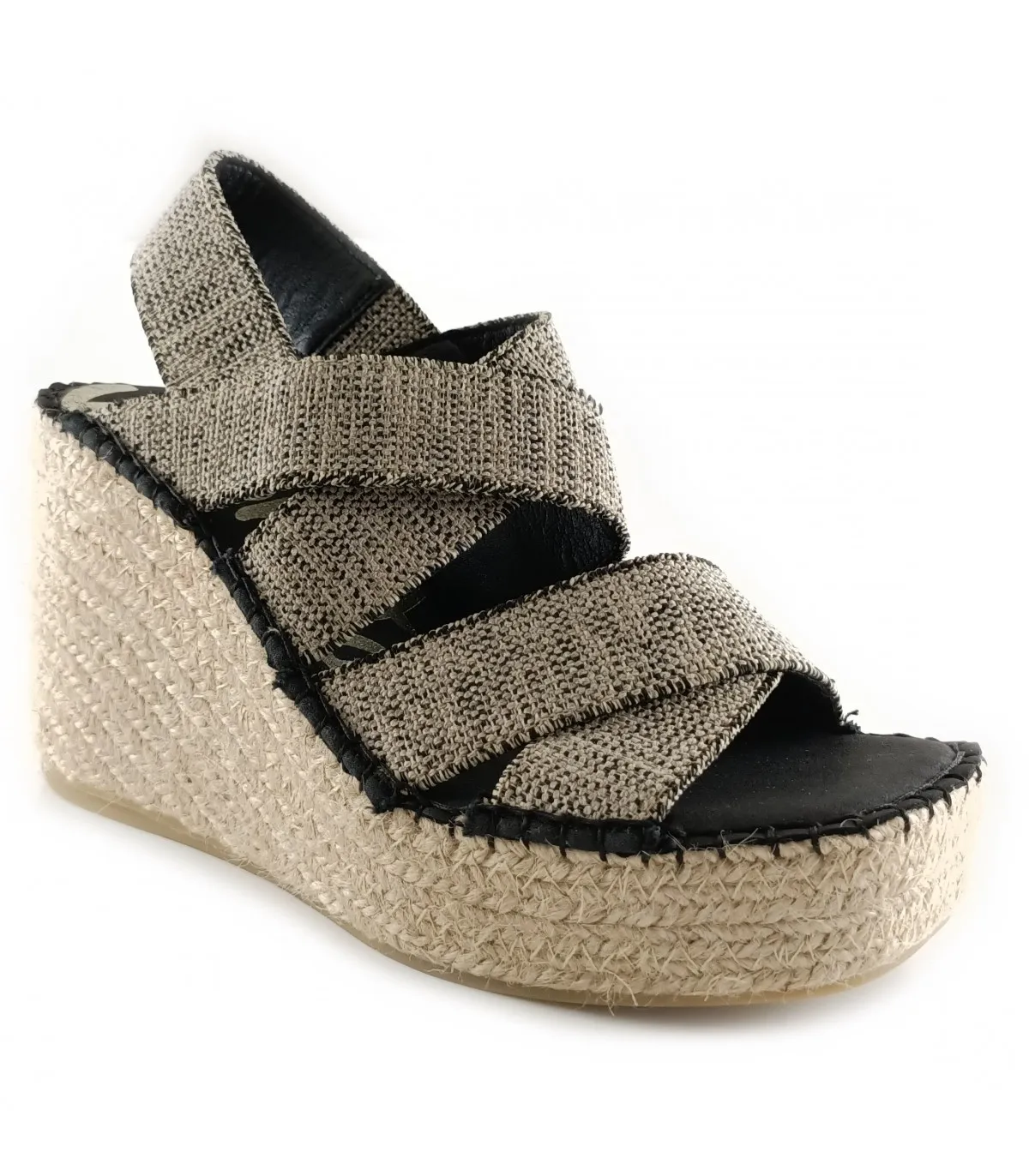 Sandalias de yute en color negro