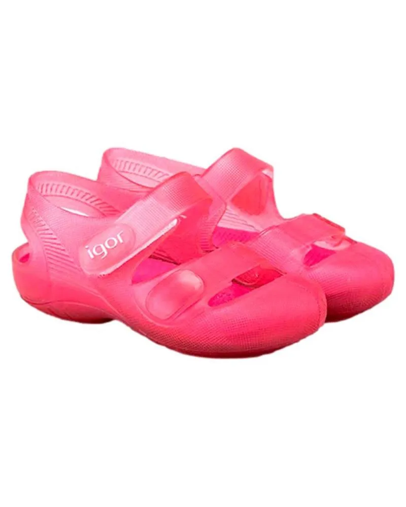 Sandalias IGOR  de Niña CANGREJERA CON CIARRE DE VELCRO  FUCSIA