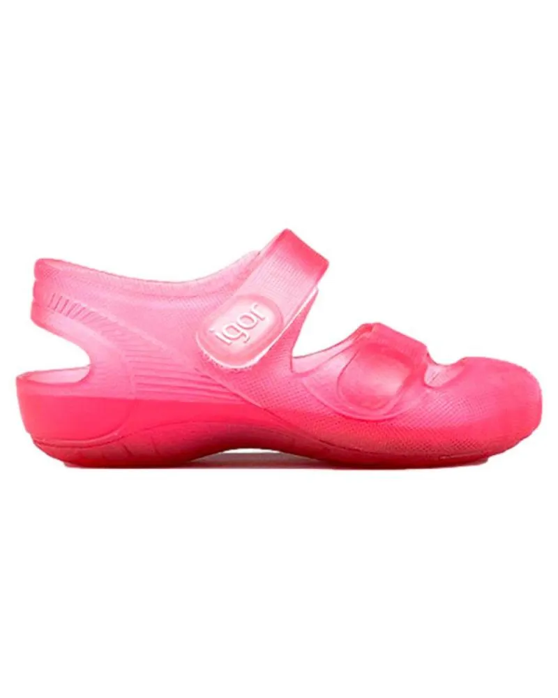 Sandalias IGOR  de Niña CANGREJERA CON CIARRE DE VELCRO  FUCSIA
