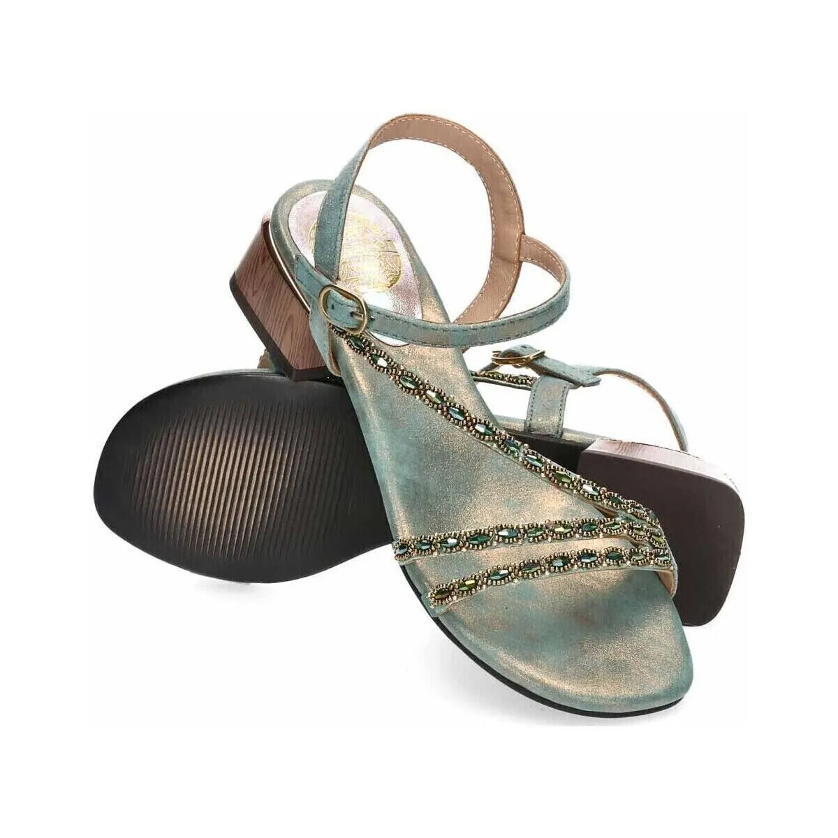 SANDALIAS PEDRERÍA ST GALLEN OLBIA TURQUESA