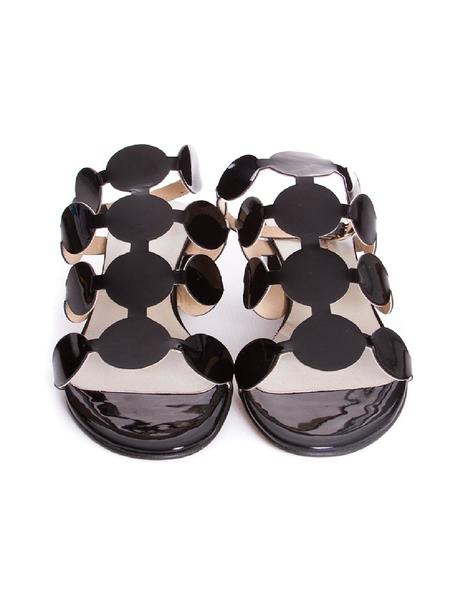 sandalias salonissimos tacon charol negro