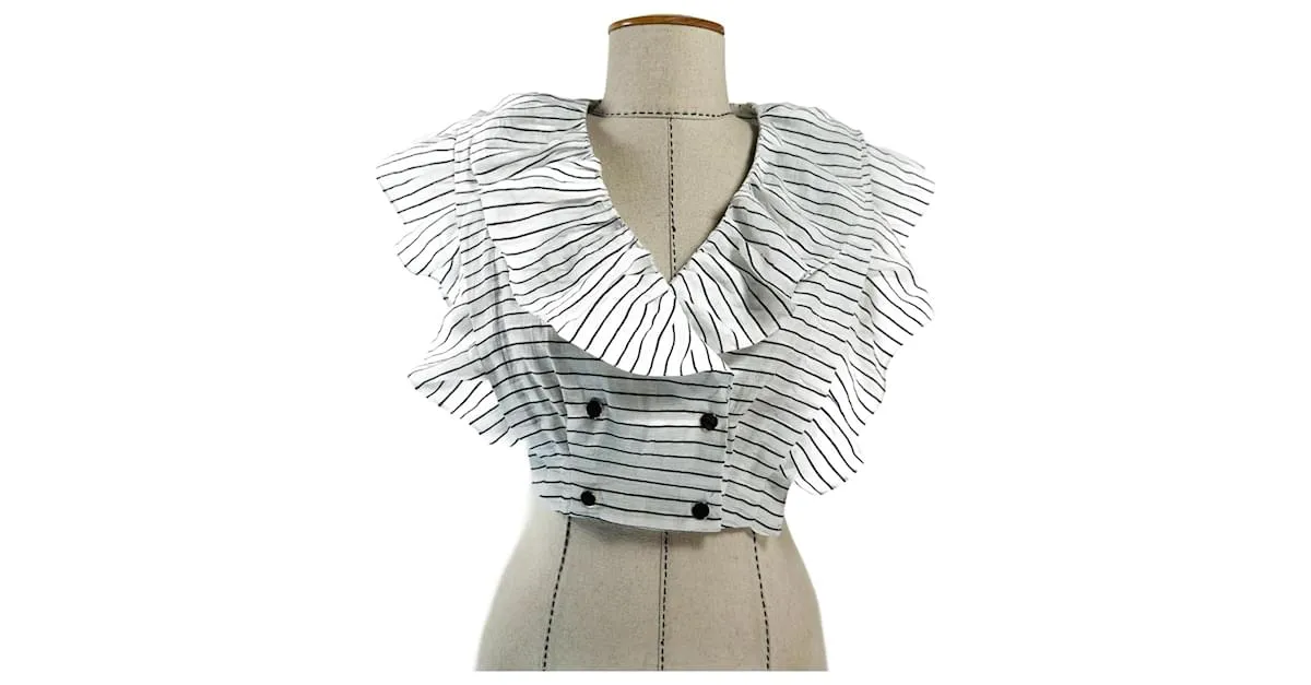 Sandro Tops Negro Blanco 