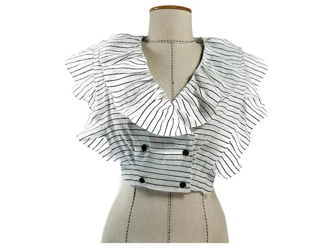 Sandro Tops Negro Blanco 