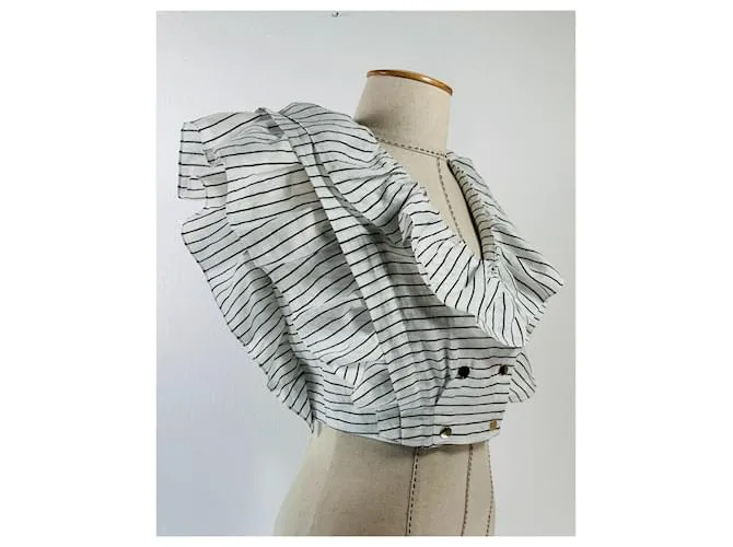 Sandro Tops Negro Blanco 