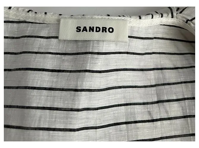 Sandro Tops Negro Blanco 