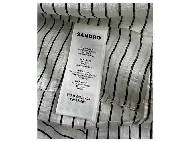 Sandro Tops Negro Blanco 